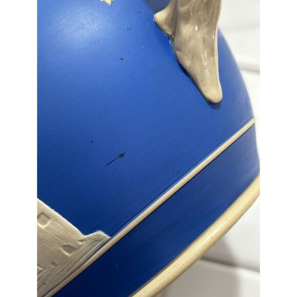 ANTIQUE COPELAND SPODE JASPER WARE ALE/BEER PITCHER w/ PUB SCENES & HOPS c1910 - Picture 11 of 16